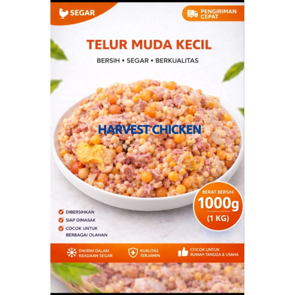 Telur Muda Ayam Kecil  | Telur muda ayam pecah l 1KG |