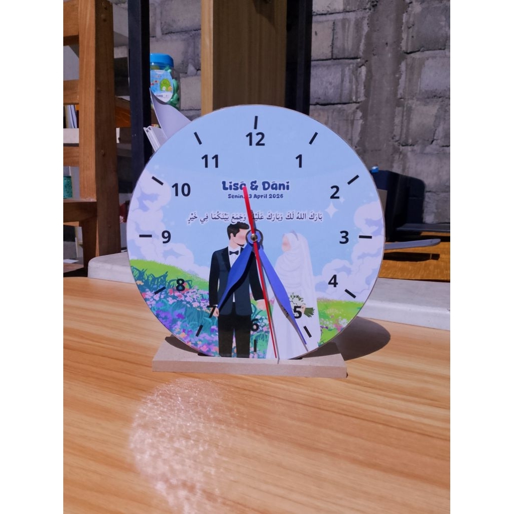 Jam Meja Custom Mdf