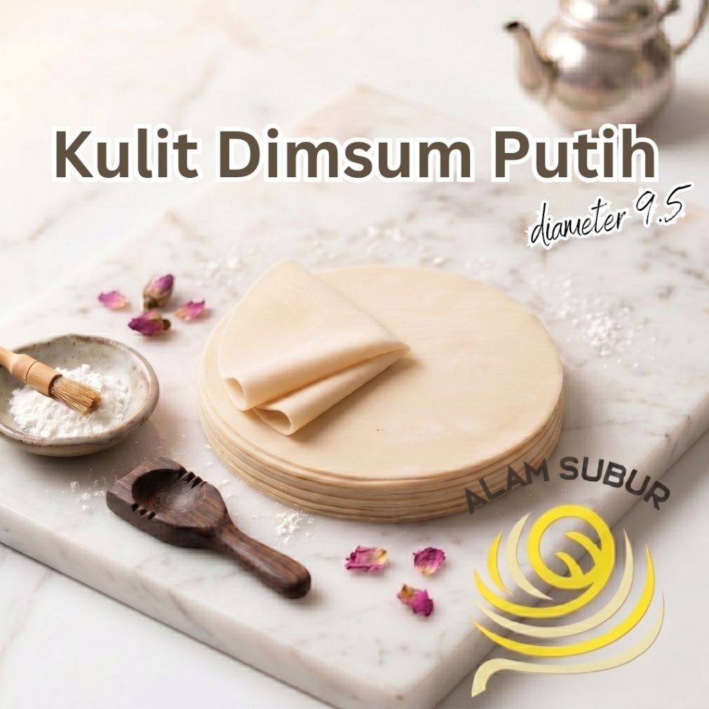 kulit dimsum tipis lembut / kulit dimsum halal. isi 40 lmbr (D9.5) - 60 lmbr (D8)
