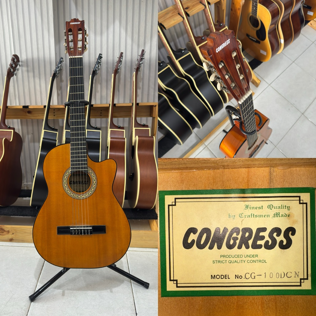 Gitar Klasik Nylon Congress CG-100DCN Original by Cort Baru Cutaway Free Softcase