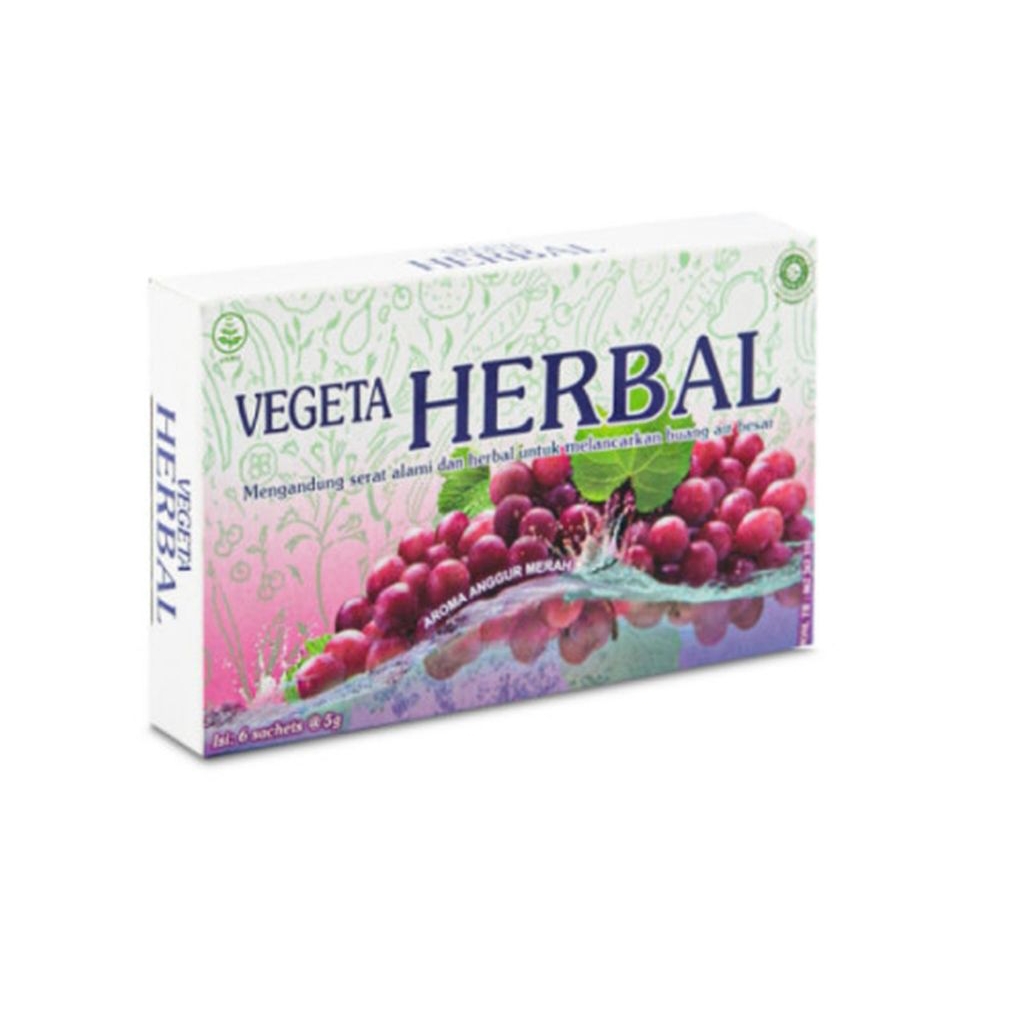Vegeta Herbal Minuman Serat Rasa Anggur Merah isi 6 Sachet