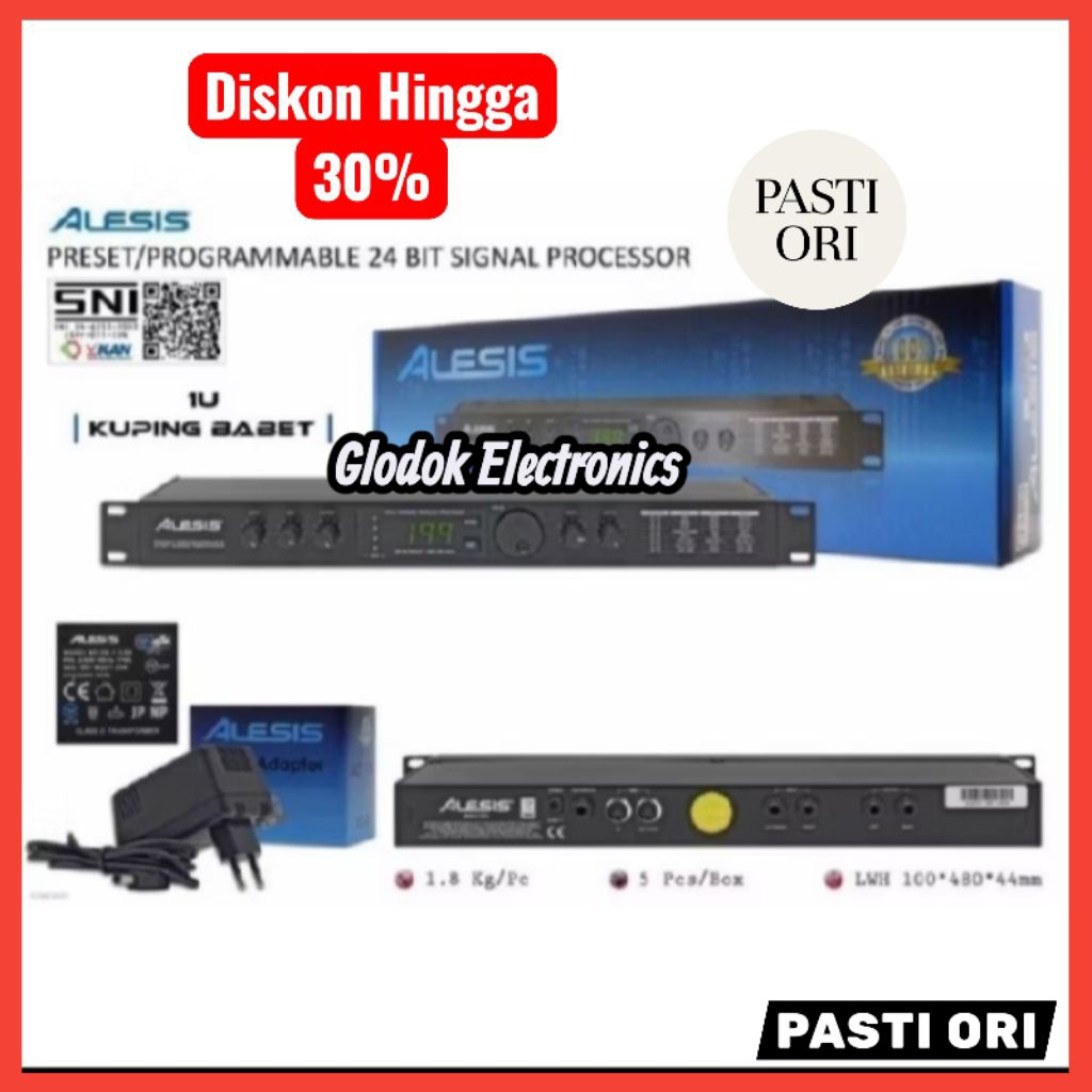 Effect Vocal ALESIS Original Made in USA - 1U kuping babet 24 BIT efek vocal alesis Garansi resmi 1 