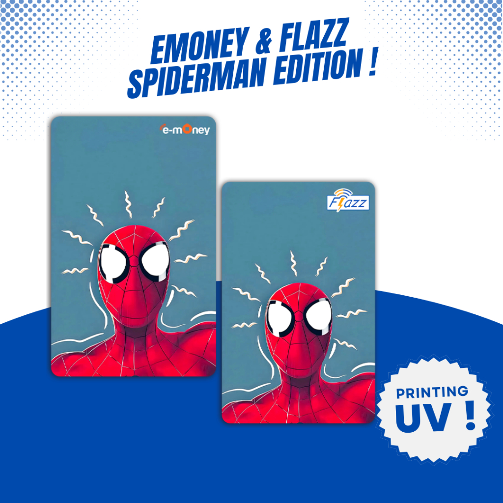 Custom Kartu Spiderman - Support NFC - Kartu Emoney Flazz Gen 2 Support NFC