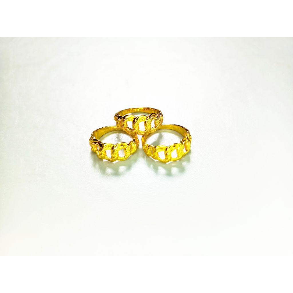 CINCIN EMAS PRIA/WANITA MOTIF RANTAI BESAR