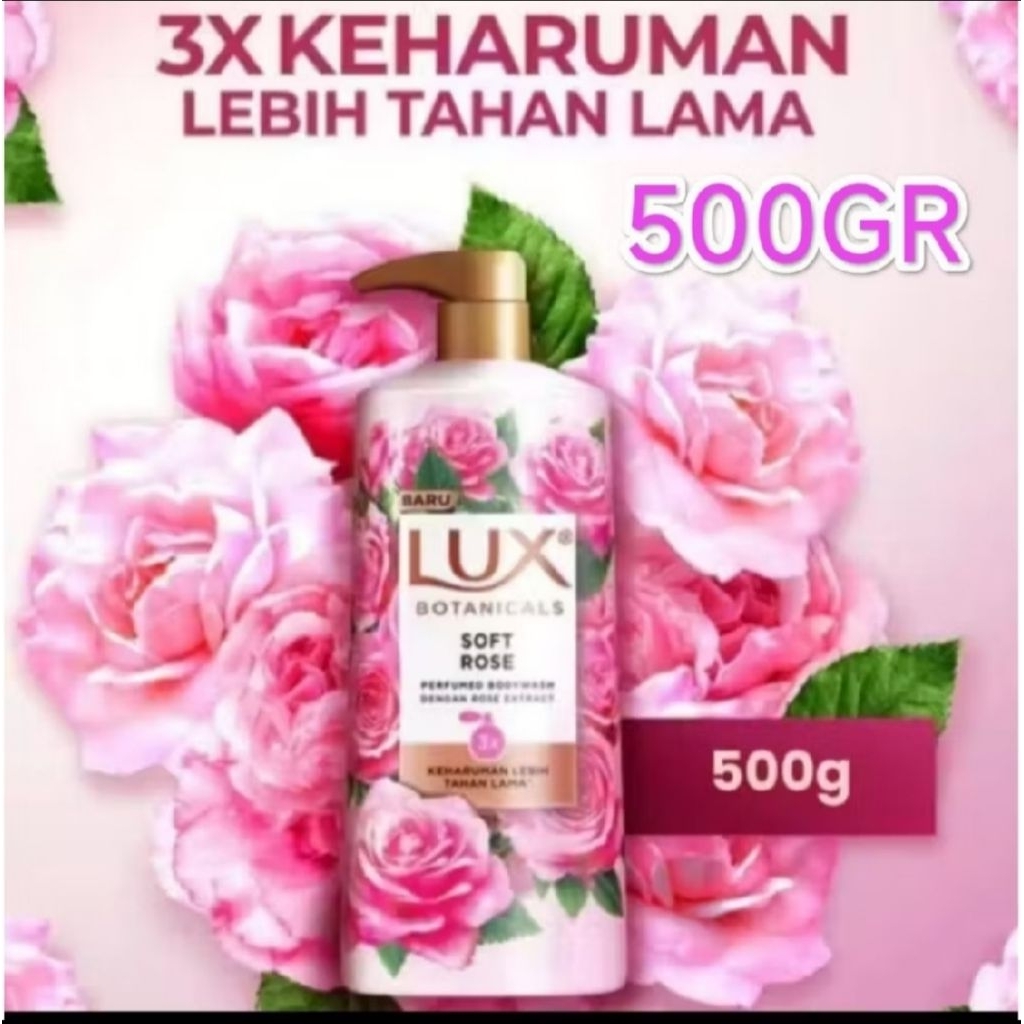 Lux Body Wash Soft Rose Botol Pump 500gr