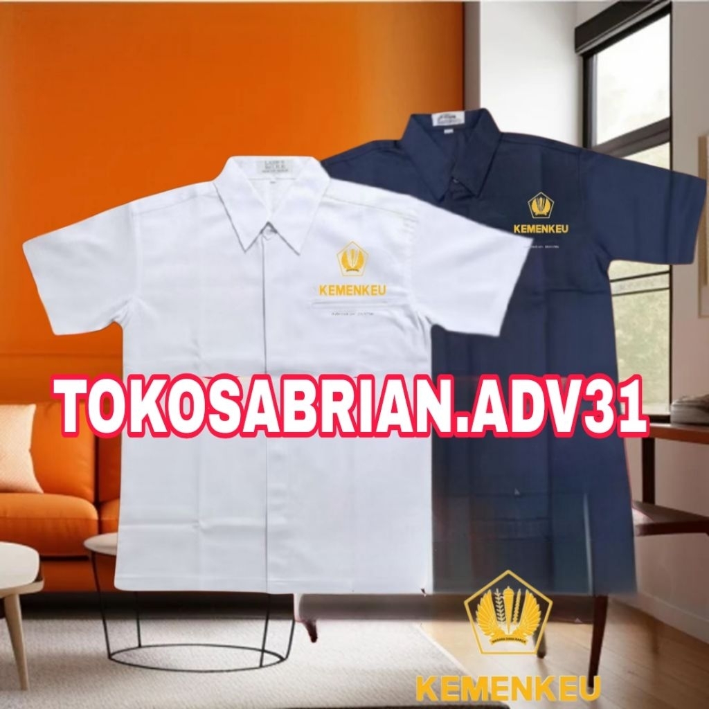 Kemeja Kementrian keuangan Kemenkeu Baju Kemenkeu Seragam Kemenkeu