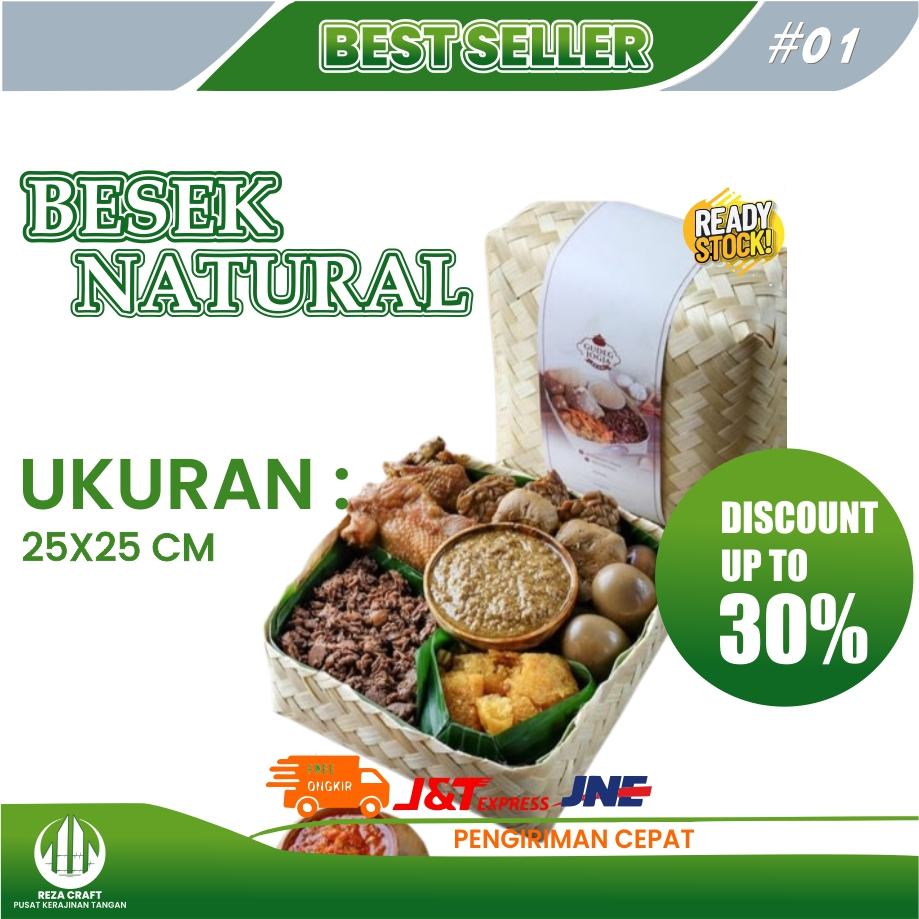 besek bambu 25x25 termurah,box catering makanan,hampers,dll