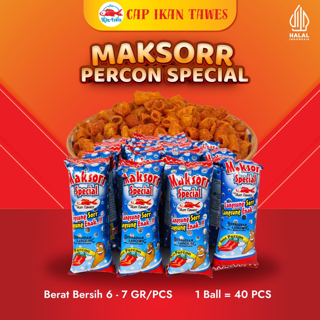 [RENTENGAN] Maksorr Percon Special Cap Ikan Tawes 1 Ball (isi 40 pcs) Enak Lezat Gurih