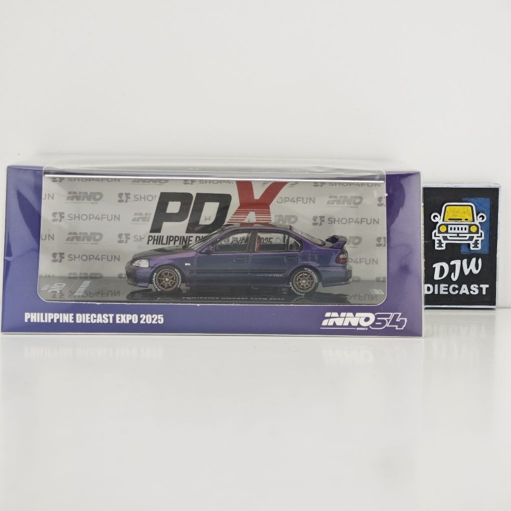 Inno64 Honda Civic Ferio Si EK5 Midnight Purple Phillipines Diecast Expo