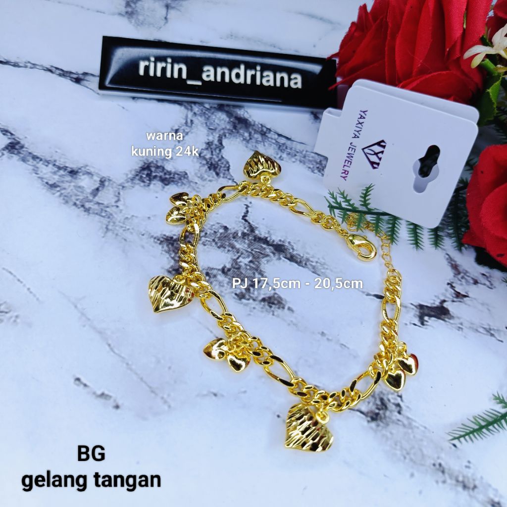 gelang sisik naga love anak dan dewasa lapis emas yaxiya