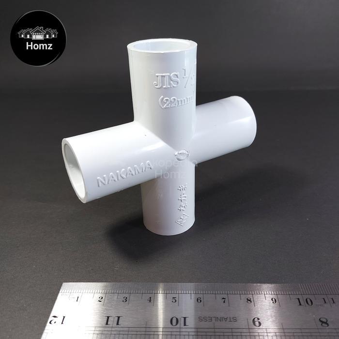 "New" Tee Cross 1/2 inch Aw/Cross Tee 4 Way 1/2" in/Tee Siku Sambungan Pipa