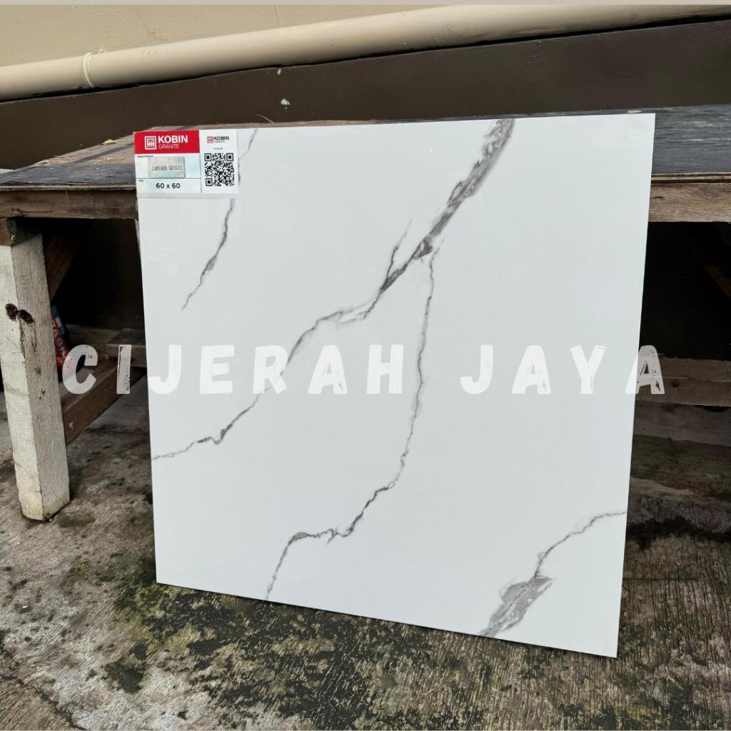 GRANIT 60X60 GLOSSY CARARA PUTIH / GRANIT LANTAI DINDING 60X60 GLAZED POLISHED