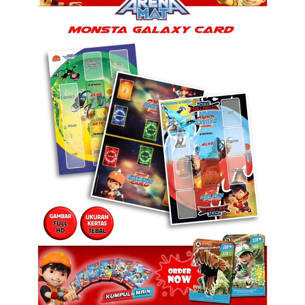 Arena Mat BoBoiBoy Monsta Galaxy Card