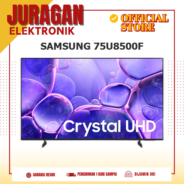 SAMSUNG 75U8500F SMART TV 75 INCH CRYSTAL UHD 4K Tizen OS Contrast Enhancer & UHD Dimming SolarCell 