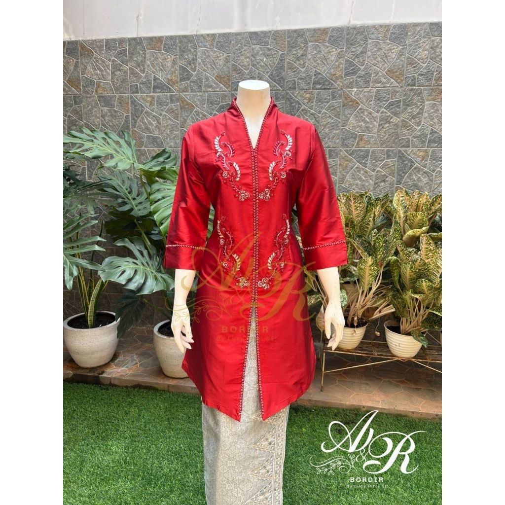 Tunik taveta payet sisik / model lancip / kebaya melayu / tunik payet