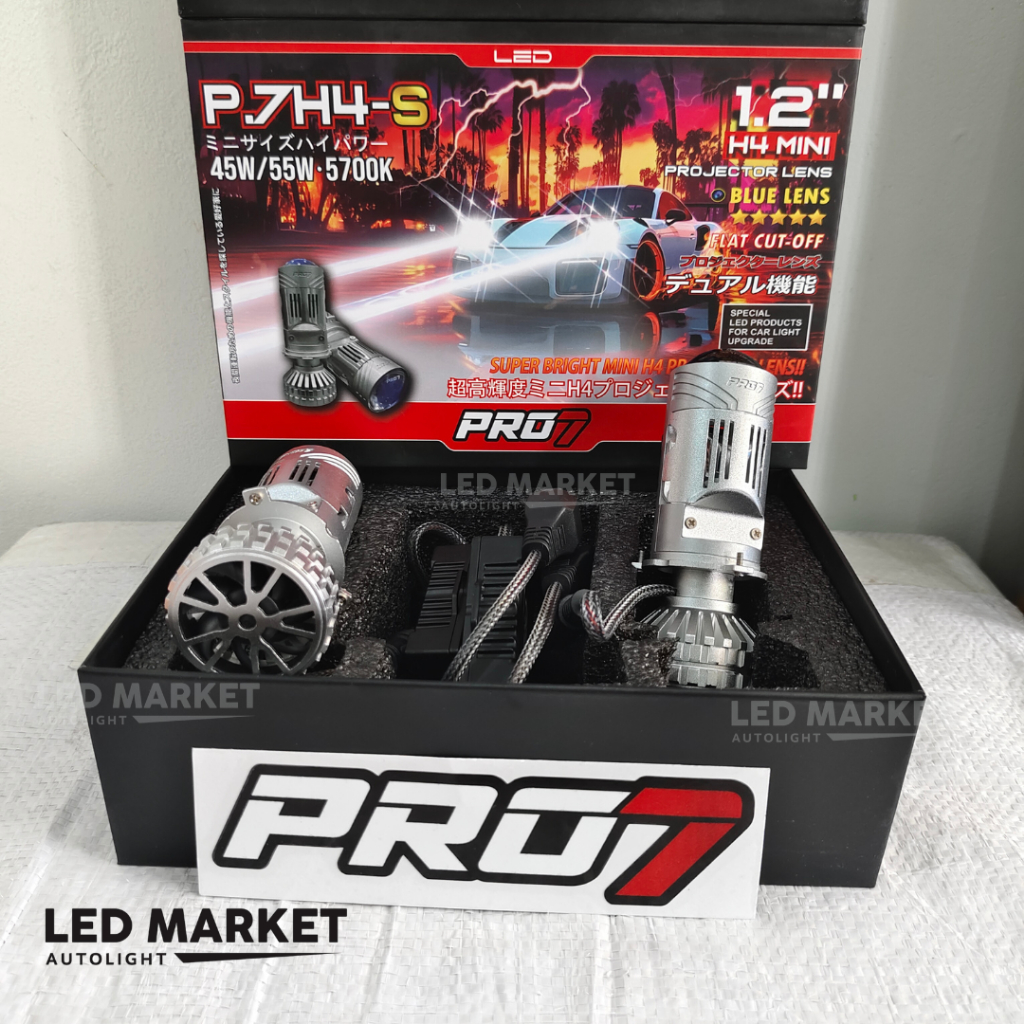 PRO7 LAMPU MINI PROJECTOR BILED LED H4 P.7H4-R P7H4R P.7H4-D P7H4D P.7H4-S P7H4S Lensa Proyektor Min