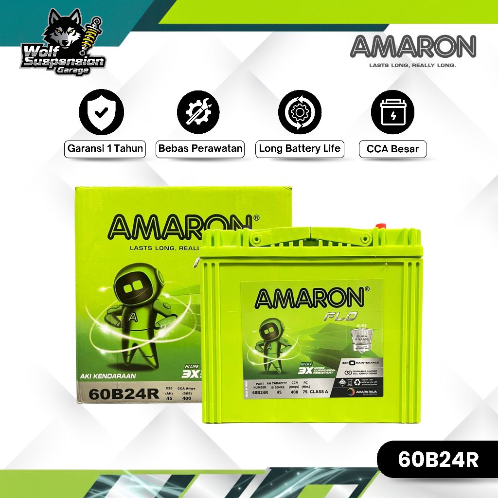 Amaron Hi Life Flo Aki Mobil Toyota Rush NS60 12V / 45Ah Aki Kering
