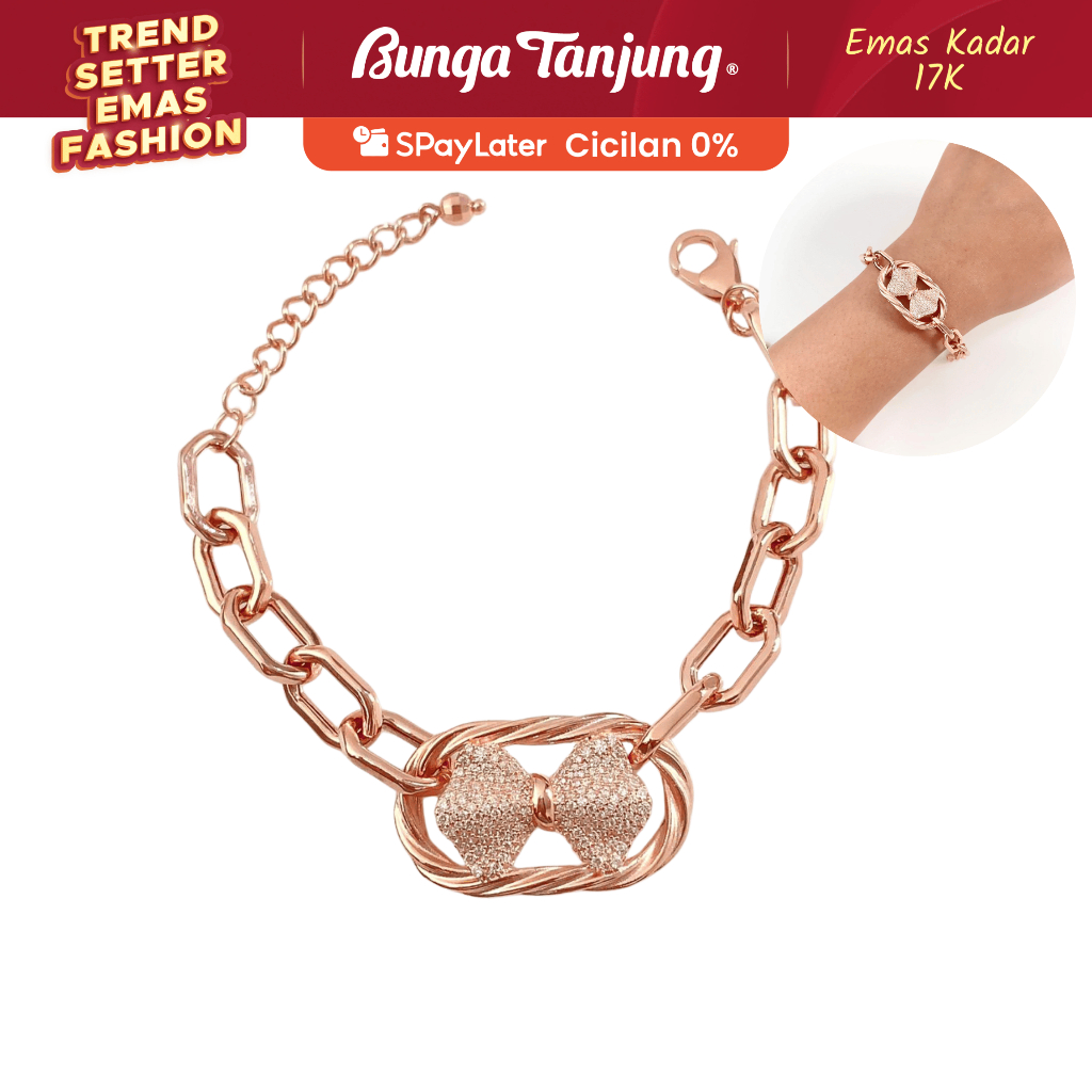 GELANG PITA GLOSSY - EMAS 17K - BUNGA TANJUNG GOLD