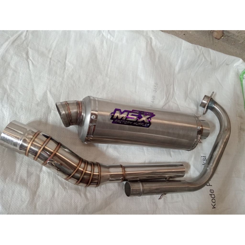 knalpot original msx oval dos atau jrm Tiger gl mp cb dll