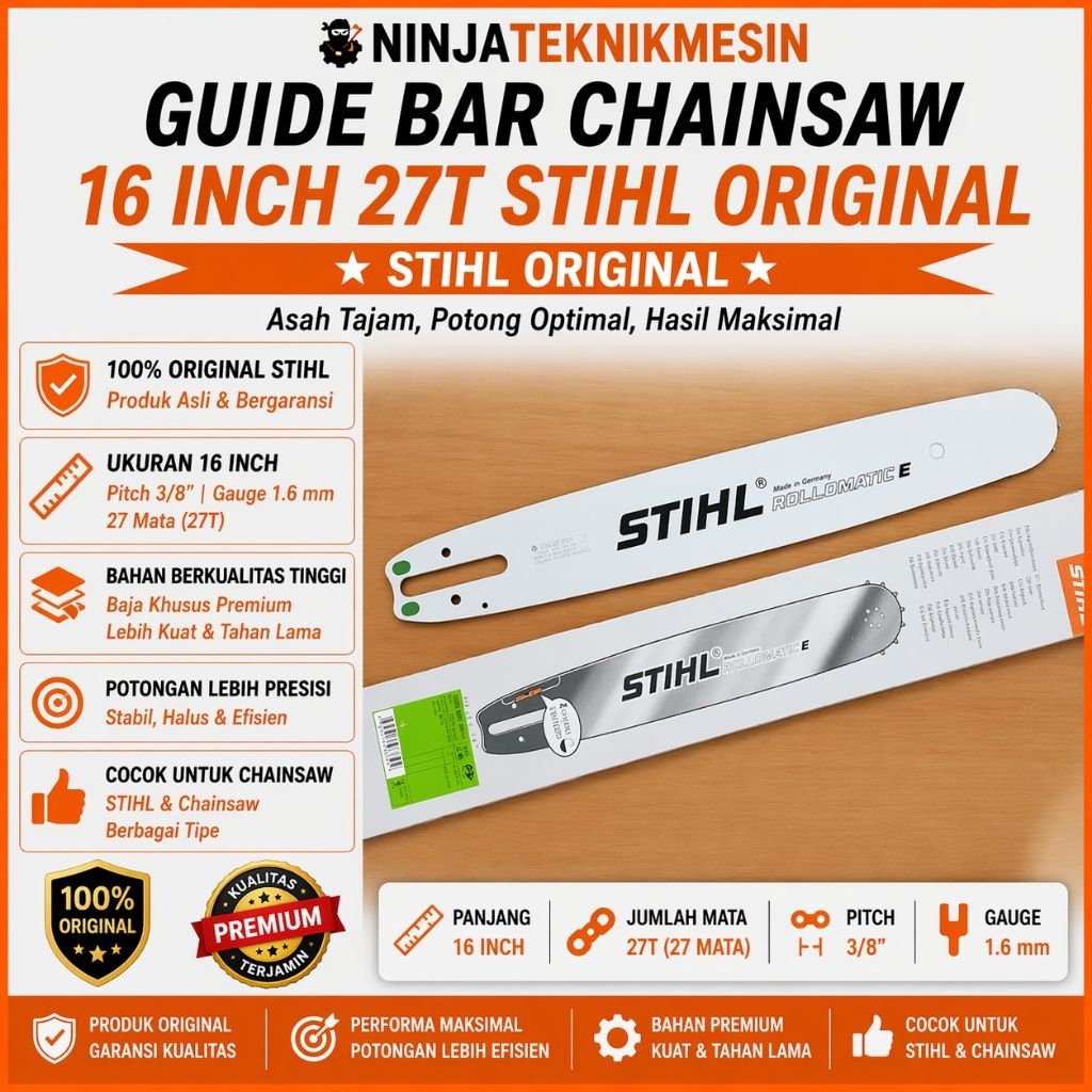 Stihl Guide Bar Chainsaw 16Inch 27T Ori
