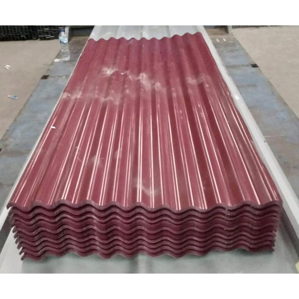 SENG GELOMBANG MAROON , BIRU , HITAM  : 80 x 180 x 0,25 MM (HARGA / LEMBAR)