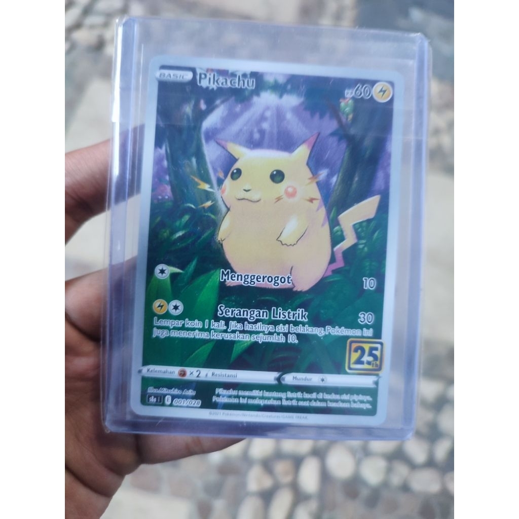 kartu pokemon pikachu indo original