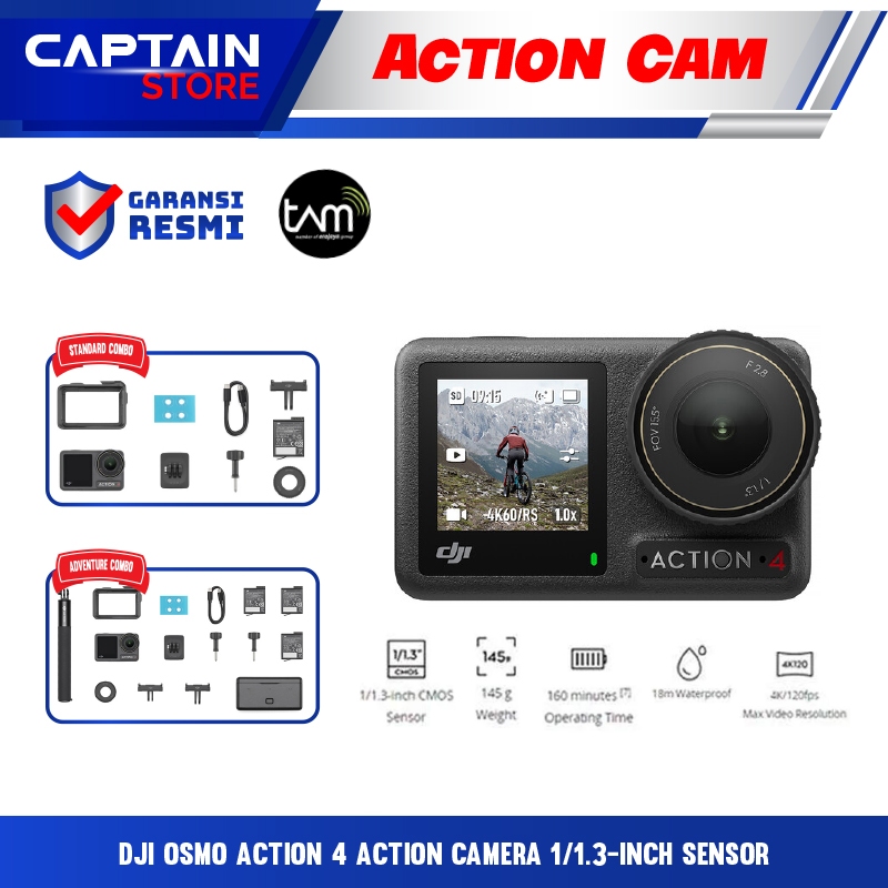 DJI Osmo Action 4 Adventure Action Camera 1/1.3-inch Sensor - DJI Osmo Action 4