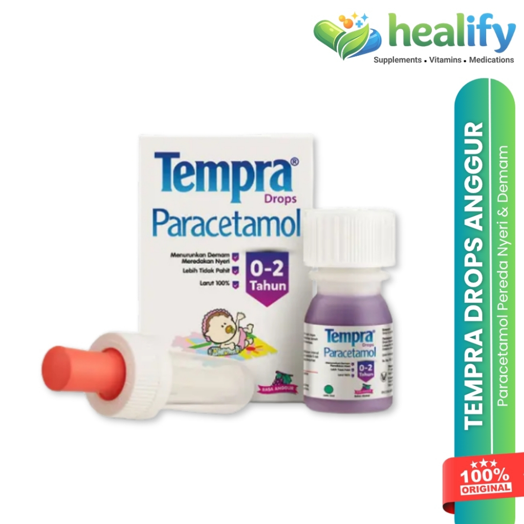 OFFICIAL STORE - Tempra Paracetamol Drop Sirup Pereda Demam Nyeri Bayi 0 Tahun