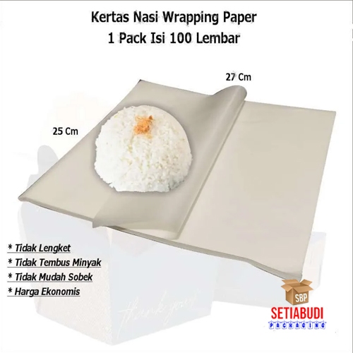 Kertas Nasi Kfc POLOS dan MOTIF/ Pembungkus Nasi Anti Lengket Minyak Murah / KERTAS BUNGKUS HAMBUGER