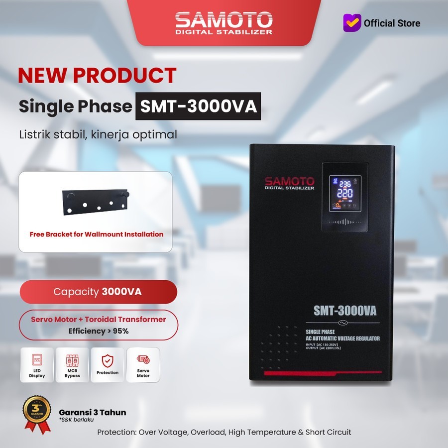 Samoto Stavol 3000VA Digital Stabilizer Relay Stabilizer Samoto SR3000VA