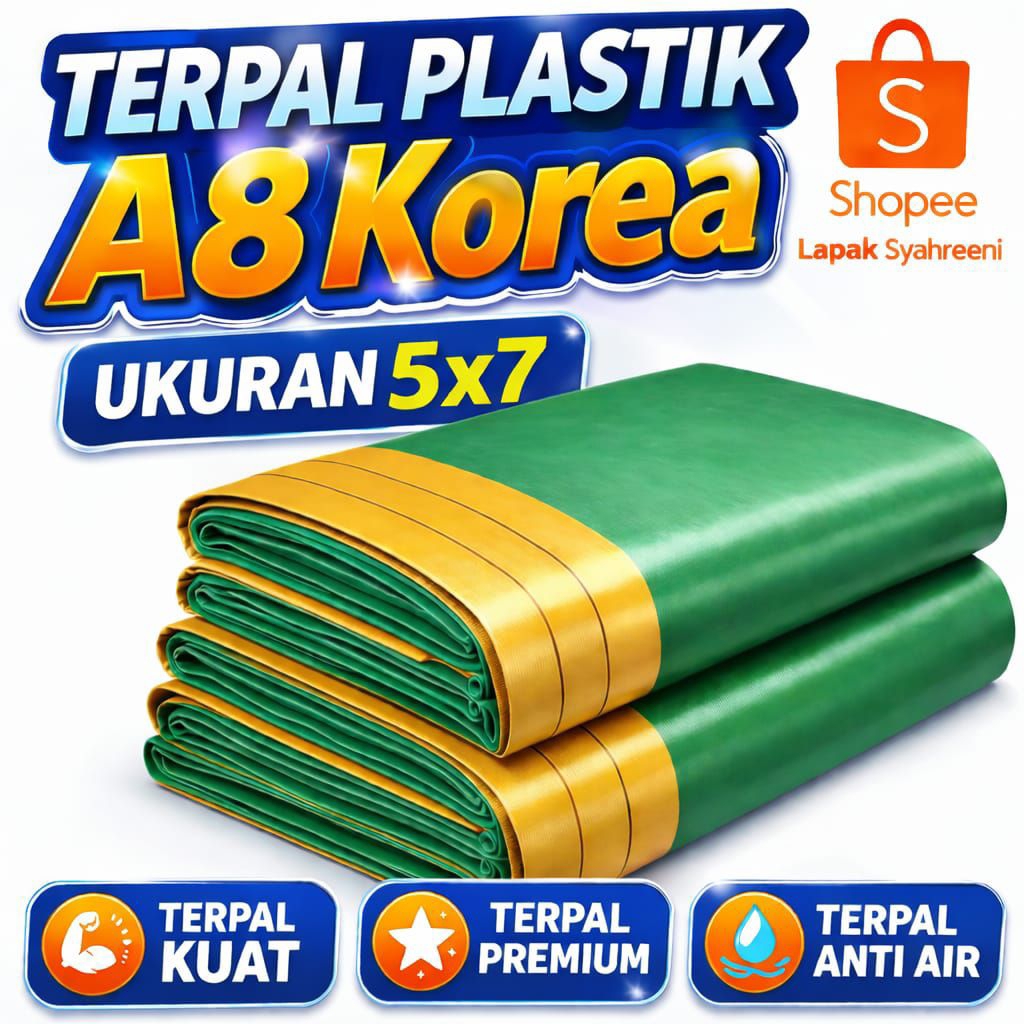 terpal plastik 5x7 terpal korea waterproof terpal kolam terpal lembaran