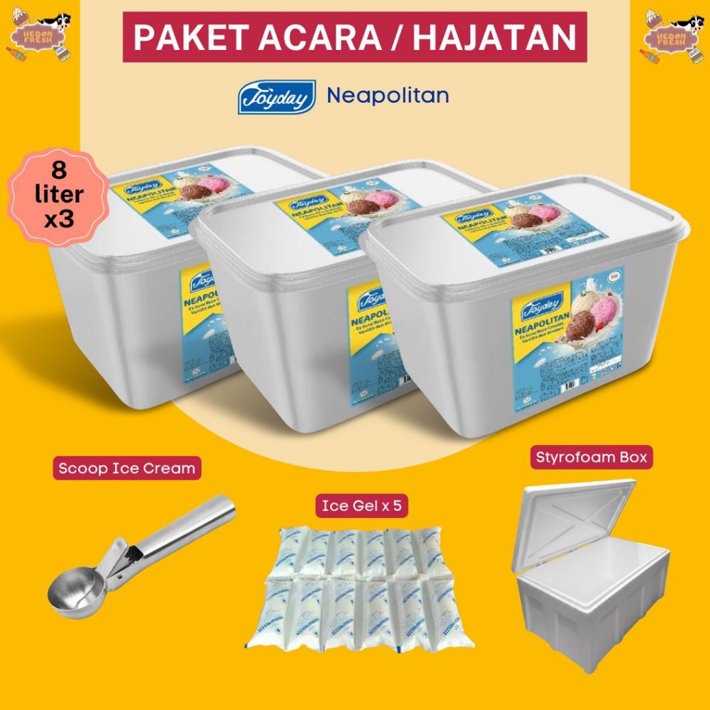 Paket Es Krim Joyday Untuk Acara Pernikahan, Hajatan, Ulang Tahun, dll