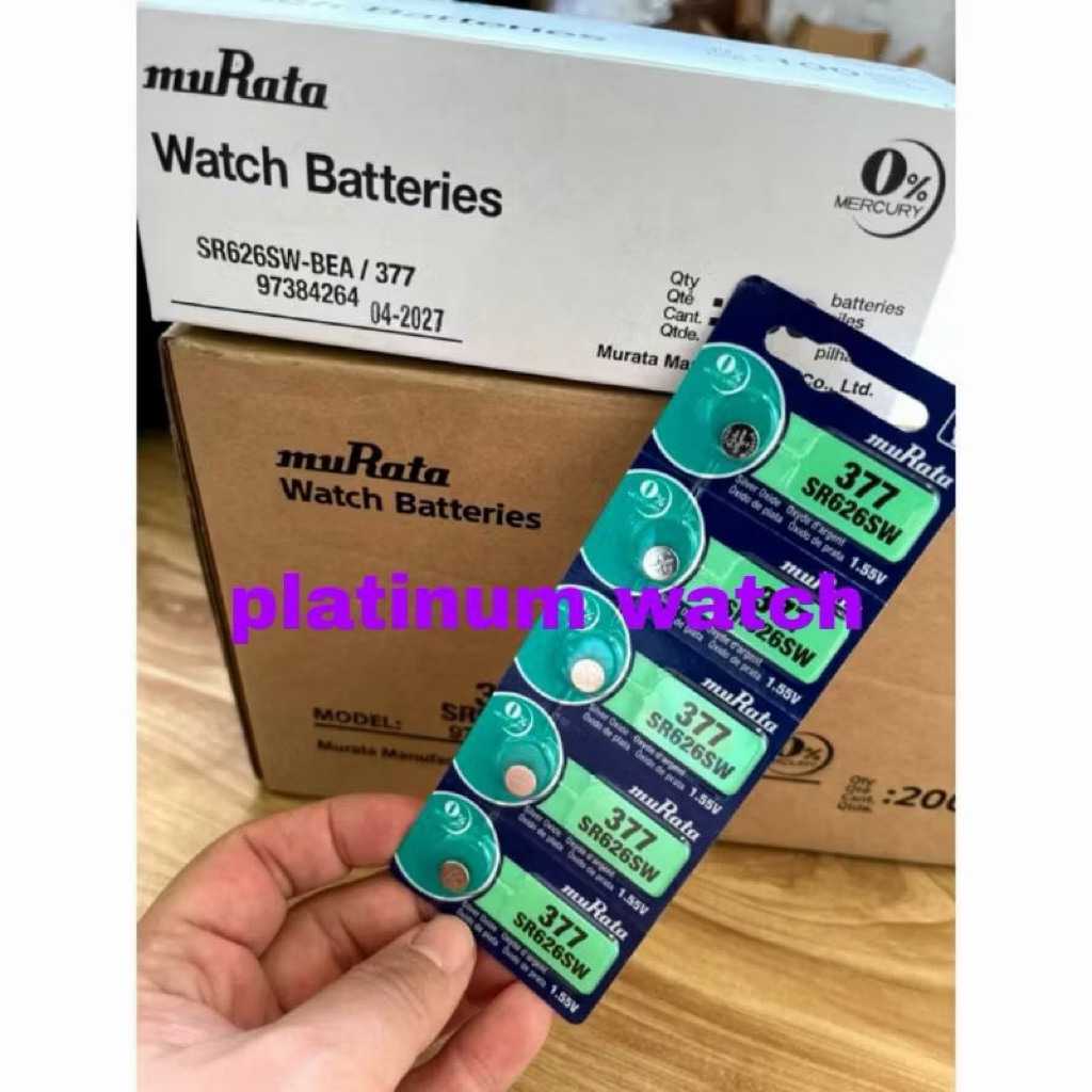 BATERAI MURATA SR626 SR626SW MURATA SR626SW / 377 / SR 626 SW | SR626 ORIGINAL MINIMAL PEMBELIAN 5PC