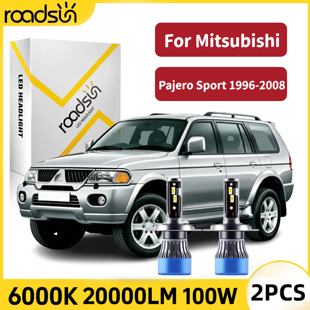 Cocok untuk Mitsubishi Pajero Sport 1996-2008 Super Terang Led Lampu Depan Mobil Bohlam Hi/Lo Beam 1