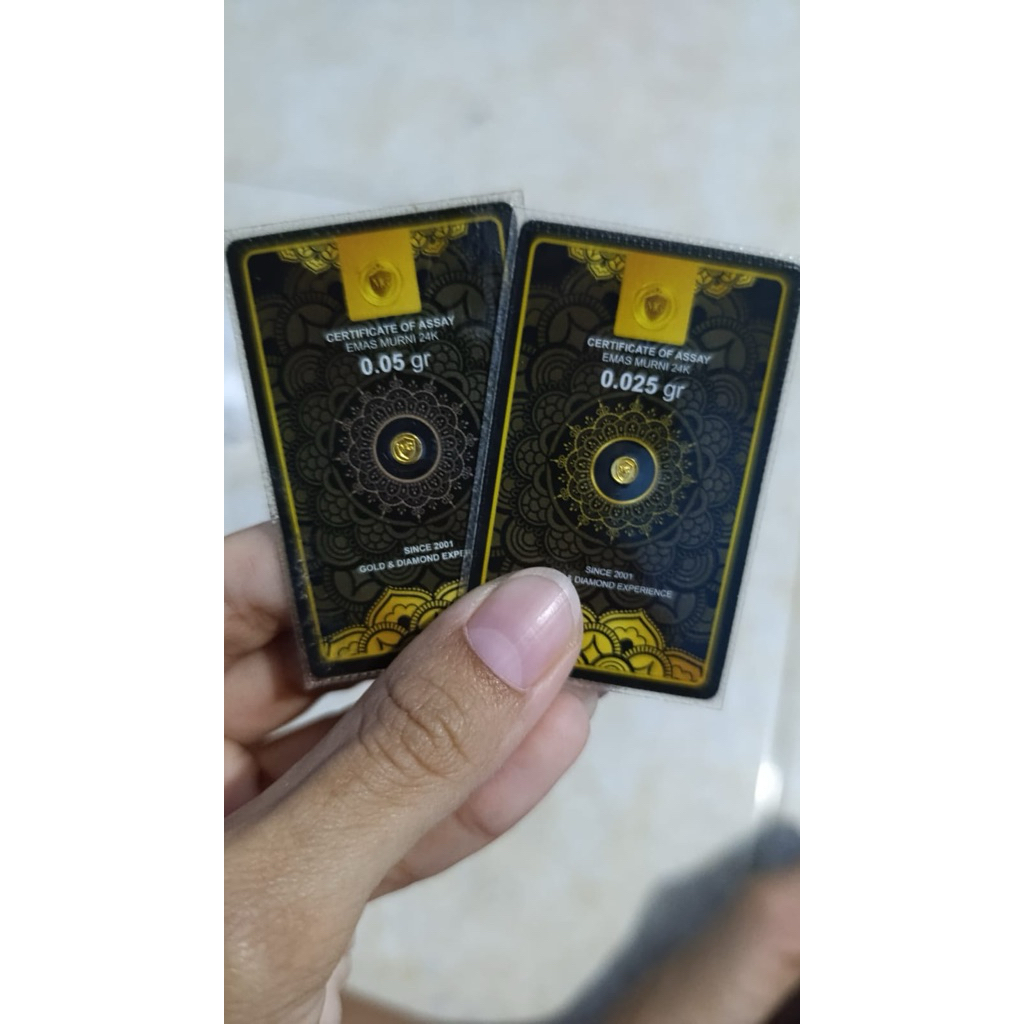 Koin Emas Mini 0.025 Gram - 24 Karat, Murni, Bersertifikat