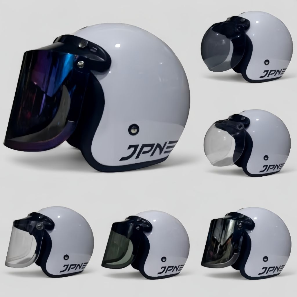 Helm jpn putih Glossy ORIGINAL 100 Asli