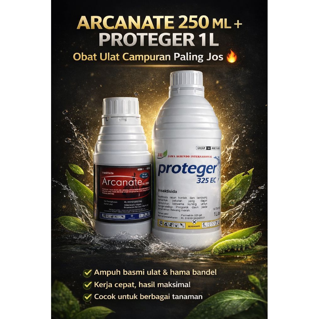 arcanate 250 ml + proteger 1L campuran paling cocok