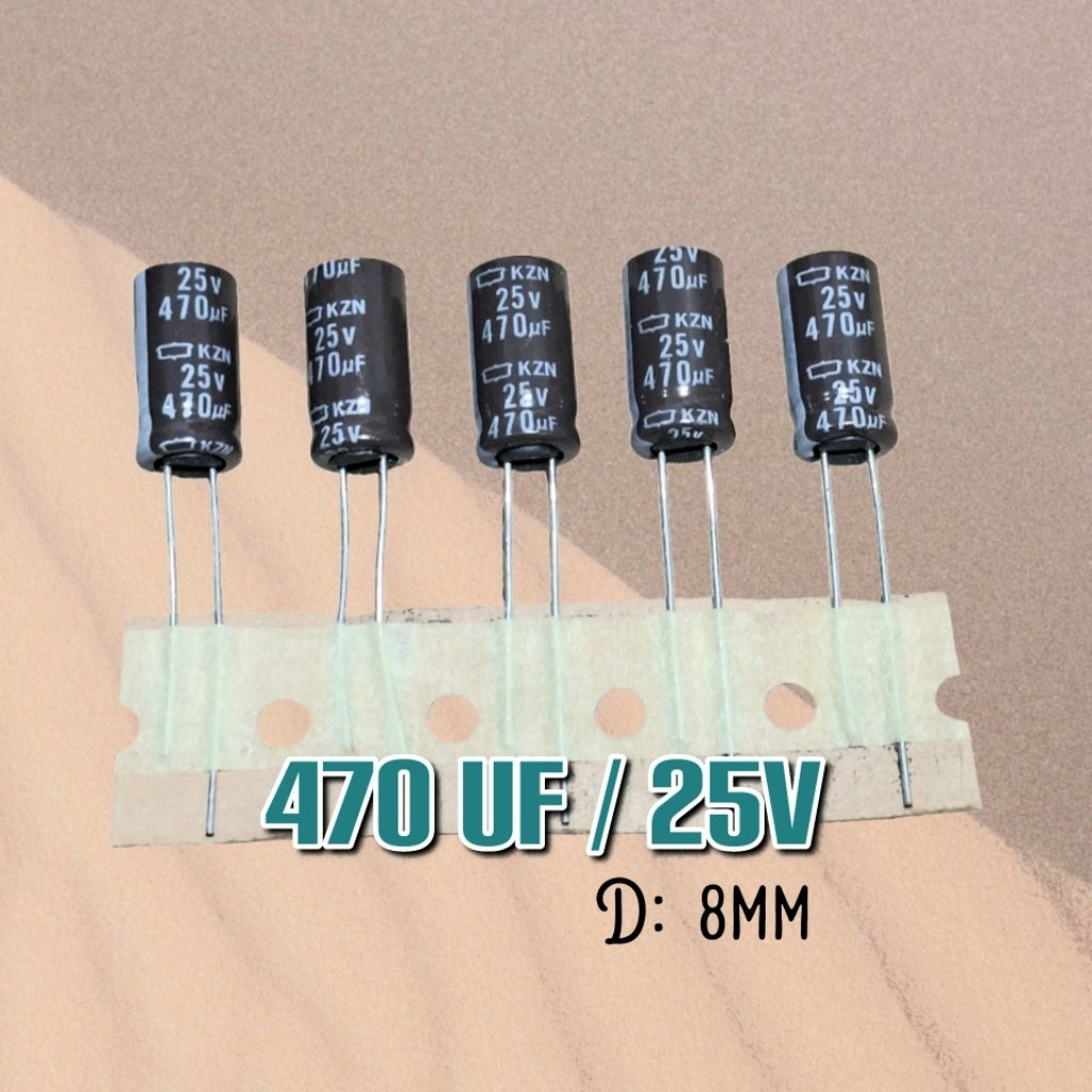 Elco 25v / 470uf Capacitor 470 uf 25 volt 470uf/25v