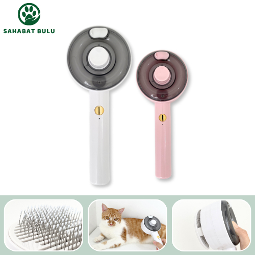SAHABAT BULU - Sisir Uap Grooming Kucing Anjing Multifungsi Sisir Grooming Kucing Anjing Otomatis Si