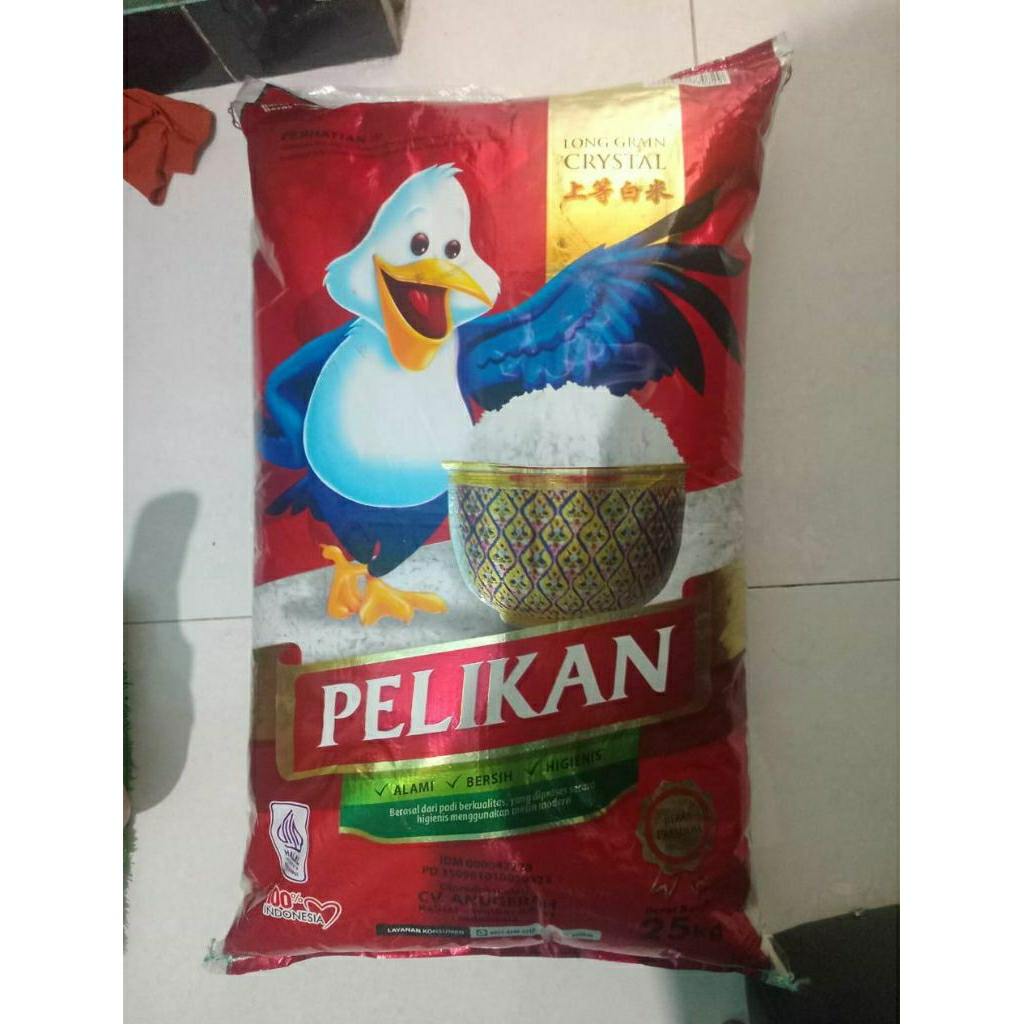 [INSTAN] BERAS PREMIUM PELIKAN 25KG PULEN ENAK / BERAS PINPIN BAHIEN SEDAP WANGI SINTANOLA  LAHAP LE