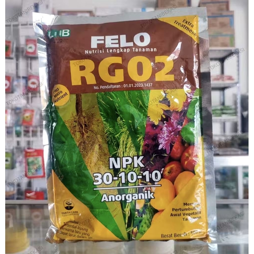 FELO RG 02 RapidGro (30-10-10) Pupuk lengkap NPK untuk pertumbuhan Akar dan Daun