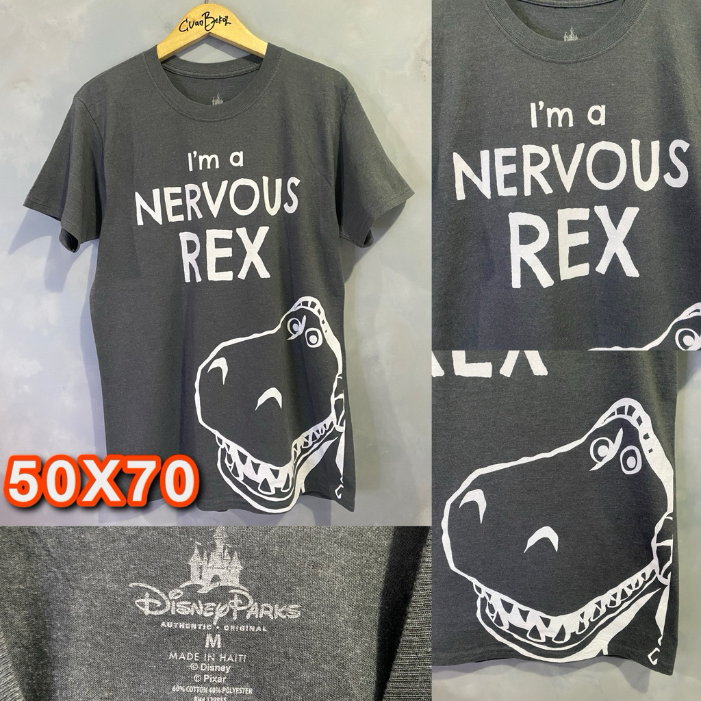 Kaos Disney second original Parks Toy Story Rex "Nervous Rex"