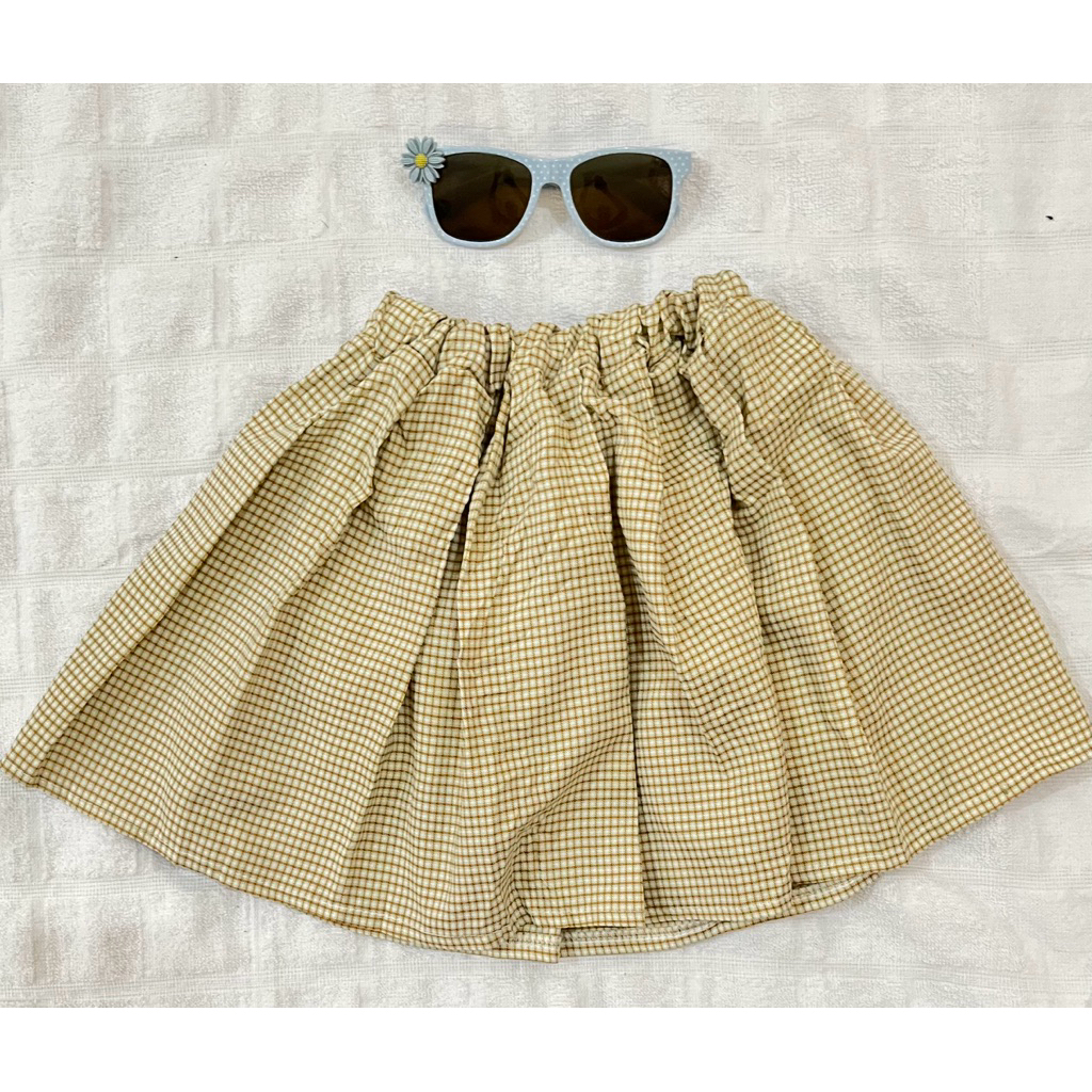 Rok anak perempuan size 4-5 tahun preloved (kotak kecil coklat)