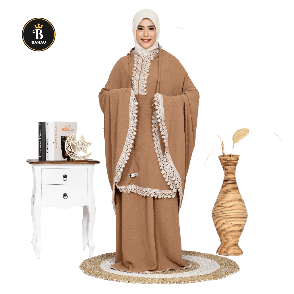 BANAU - Mukena Dewasa Aminah Crinkel
