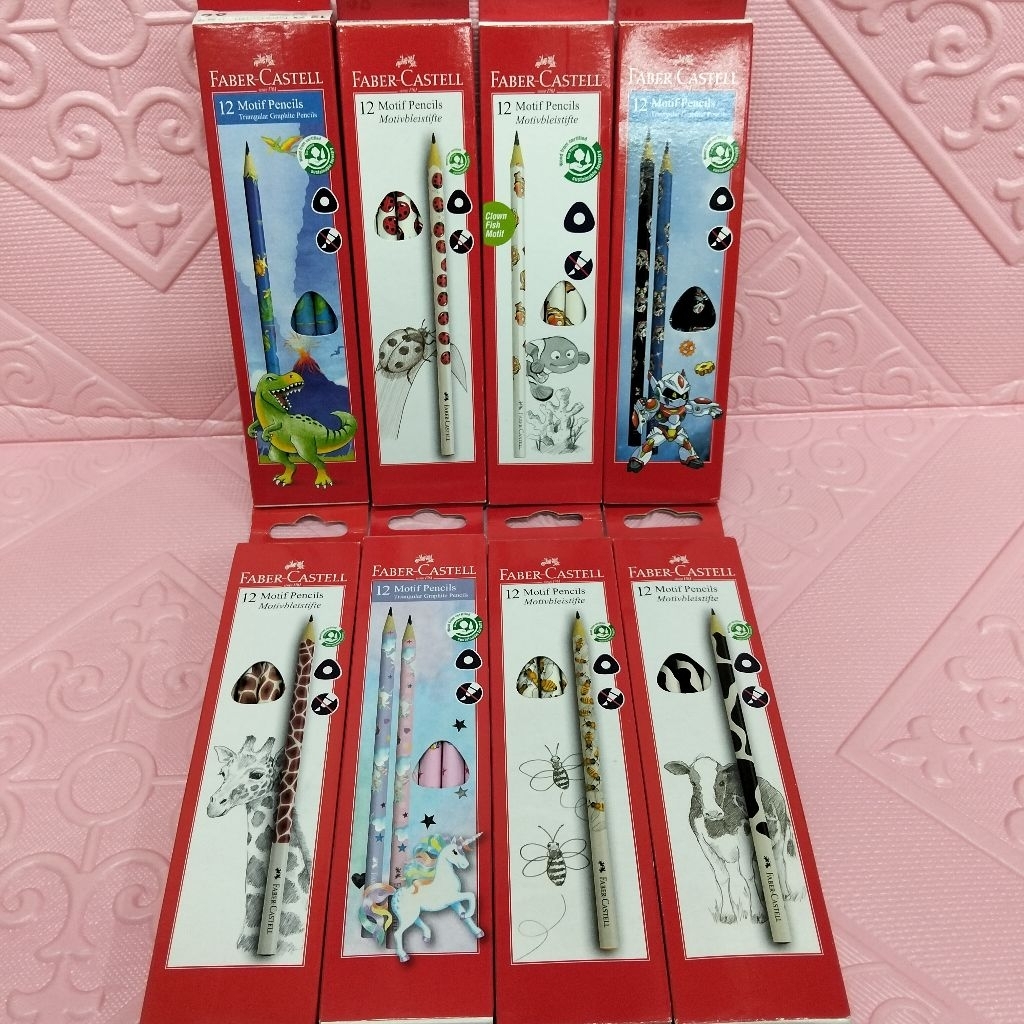 (1 pcs) Faber Castell Pensil 2B Motif / Pensil Karakter Faber Castell
