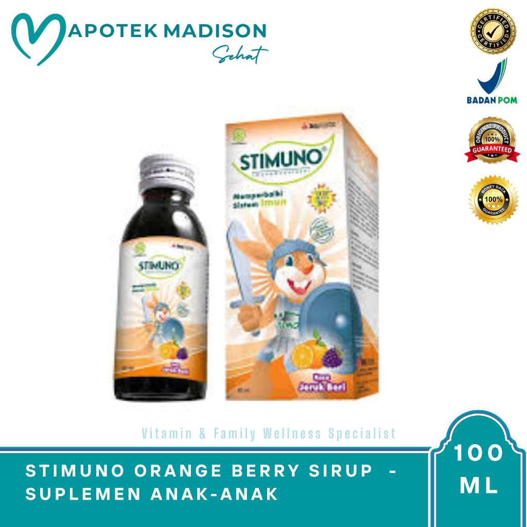 Stimuno Orange Berry Sirup 100 mL - Suplemen Anak-Anak