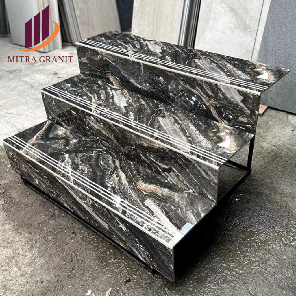 GRANIT TANGGA 30x100 MOTIF MARMER CUSTOM UKURAN