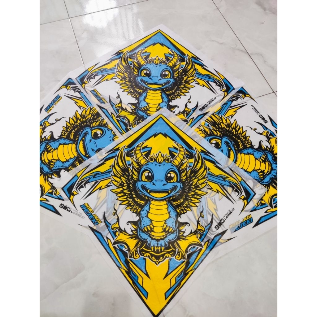 (KERTAS SAJA) Kertas Layangan 3 Warna Sukhoi Sablon