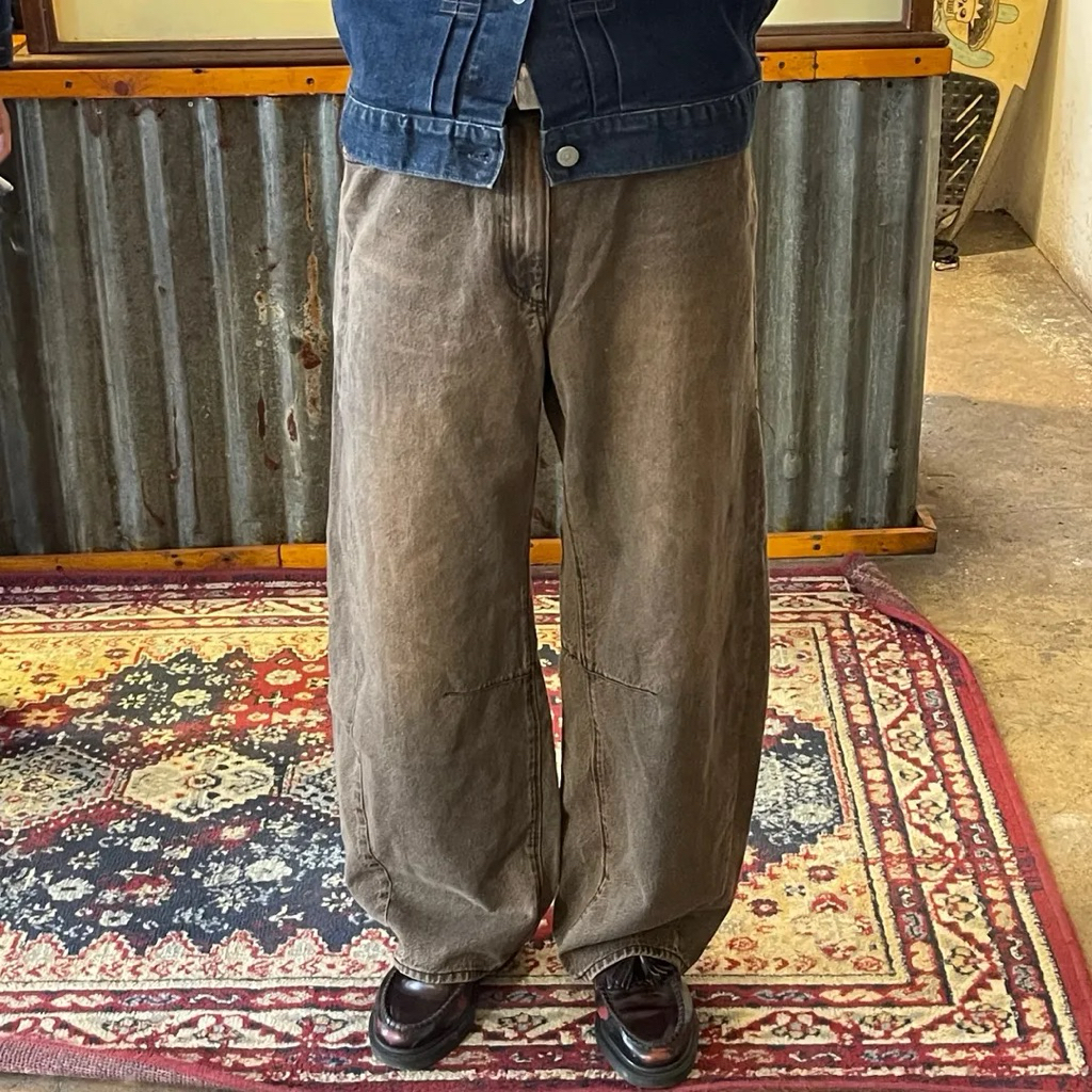 GU JAPAN BARREL PANTS GU LEG WIDE JEANS