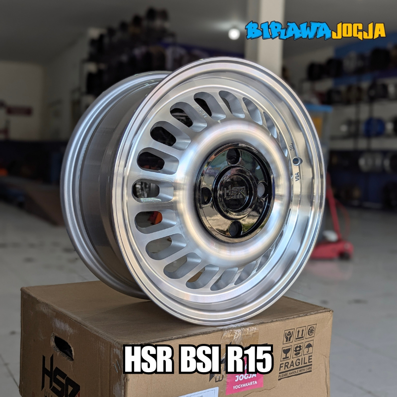 PELEK MODEL KALENG KLASIK RING 15 WARNA SILVER velg hsr bsi r15 pcd 4x114 untuk kijang panther